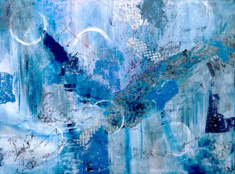 Blue Ice by Cynthia Haddad, ArtworkSale