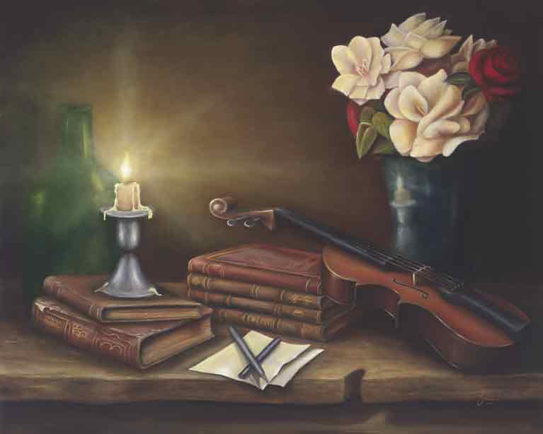 Candle for the Writer by Janina Leigue, ArtworkSale