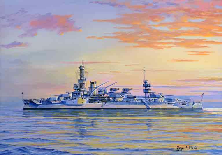 USS Arkansas by James Flood, ArtworkSale