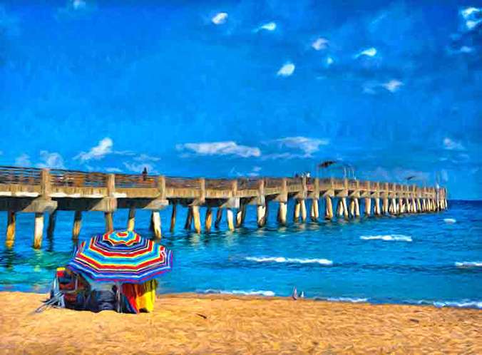 Florida Pier by Martin Fine, ArtworkSale