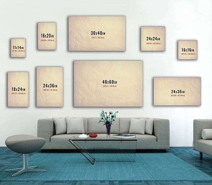 How to Choose the Right Size Wall Art, ArtworkSale, size guide