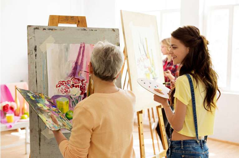 cynthia-Haddad-women-painter-teaching, artworksale, canvas print