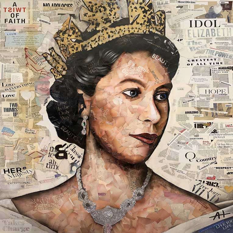 Queen Elizabeth by Andy Hirst, ArtworkSale