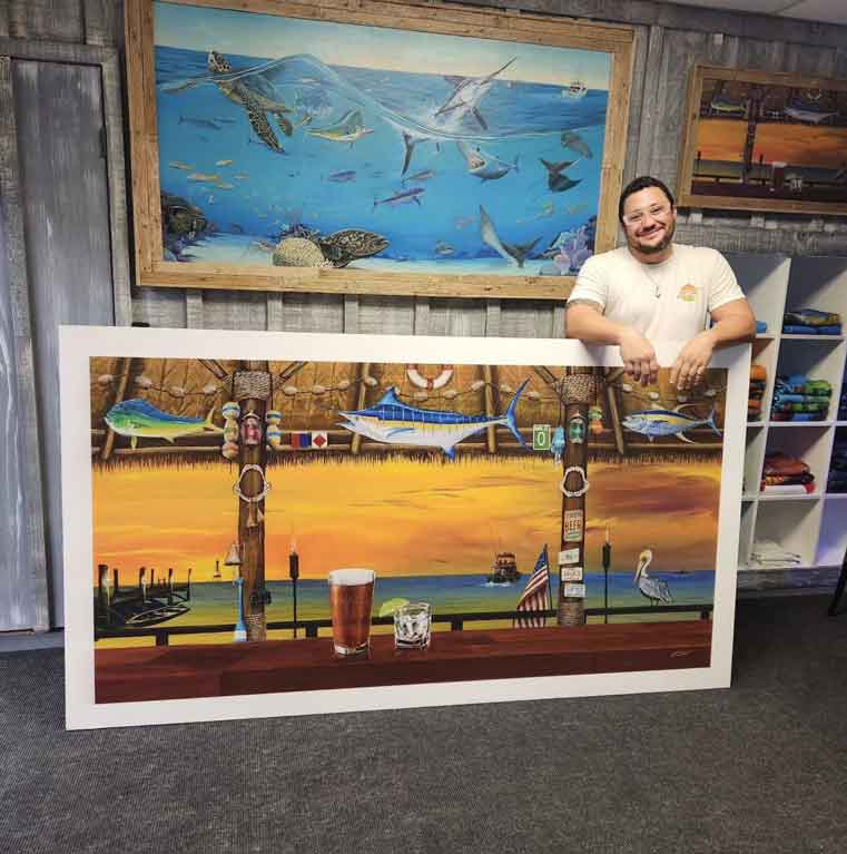 Eddie forbes, artworksale artist, studio,background, painting, large print canvas