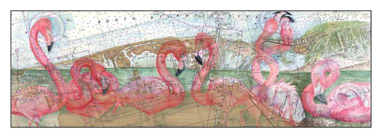 Flamingo Courtship by Carly Mejeur, ArtworkSale