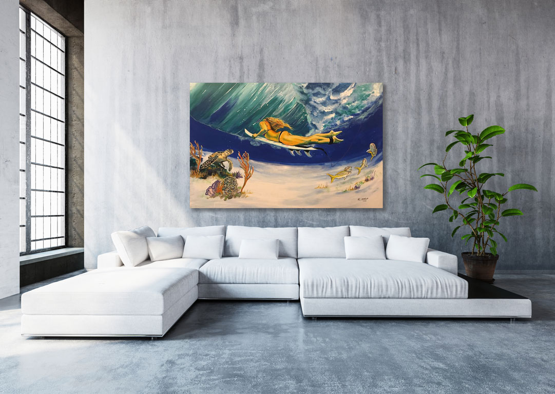 Surf Dive by Ana Lamela,, artworksale, artist,
