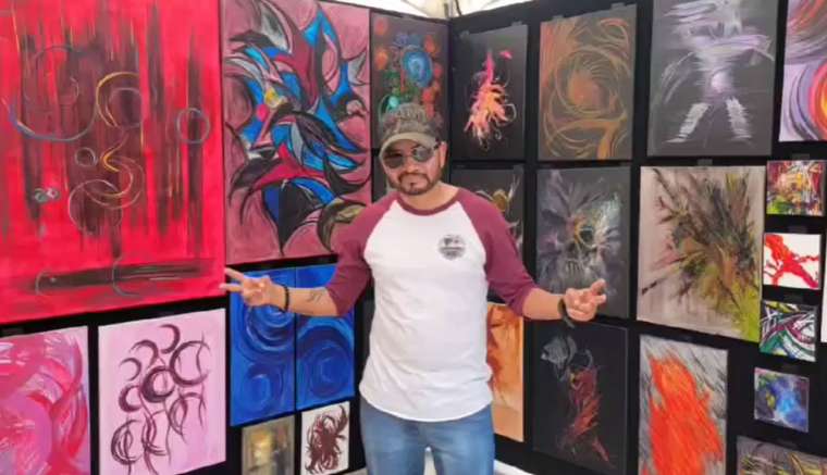 Cesar Gonzalez in studio, ArtworkSale