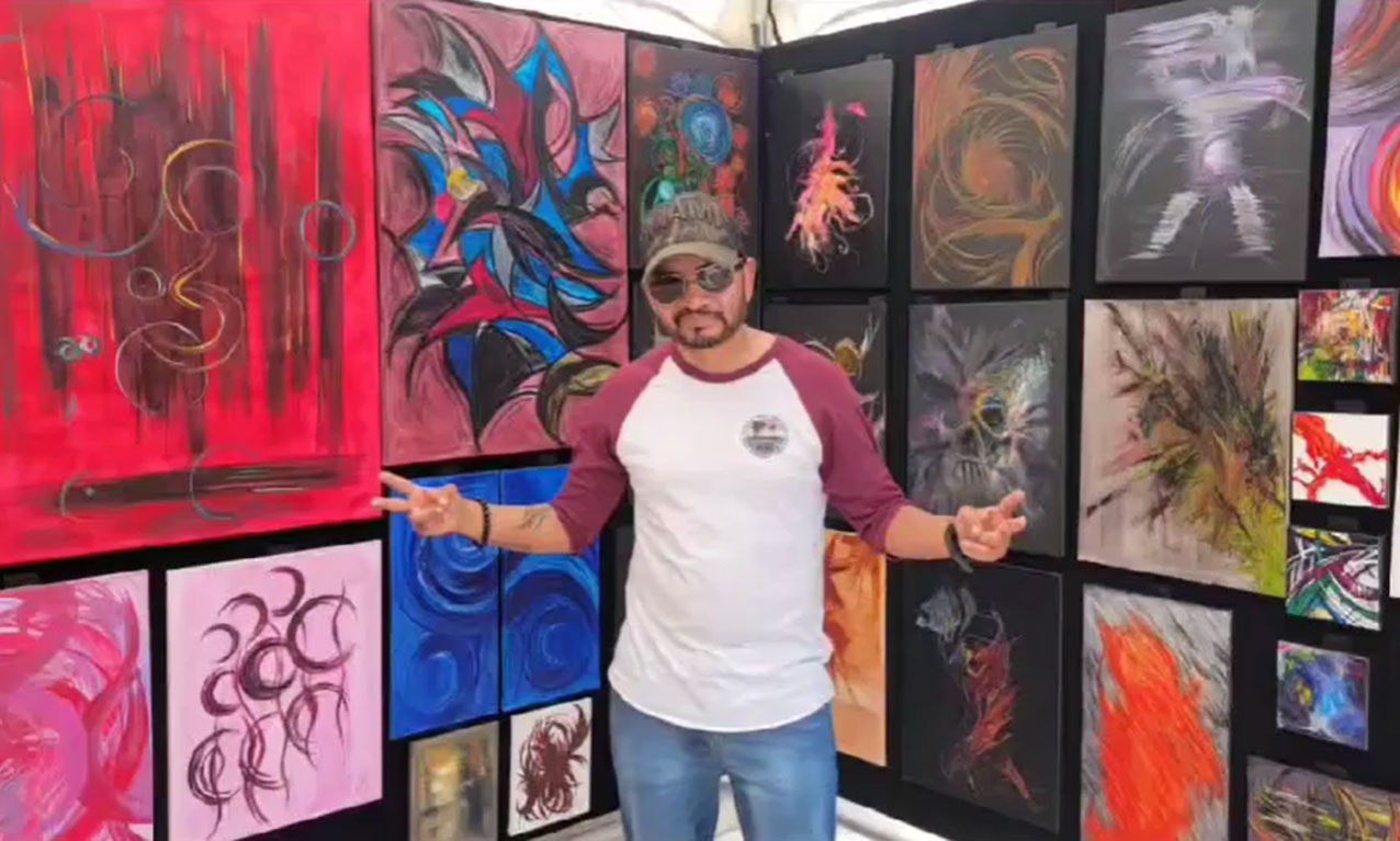 Cesar Gonzalez in studio, ArtworkSale
