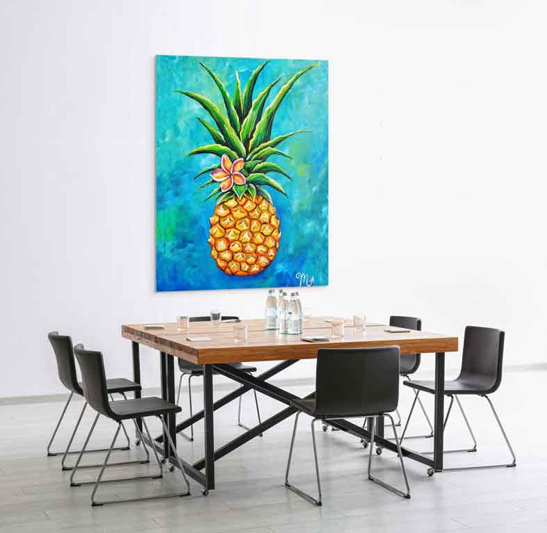 “Tropical Pineapple” by Melissa Mastrangelo, ArtworkSale