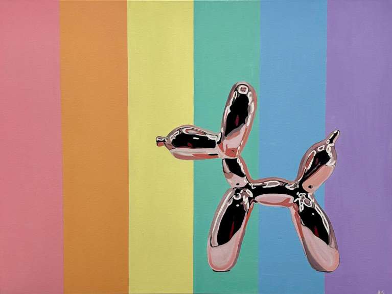Blow Up-Dog by Nancy Spielman, artworksale, art for sale
