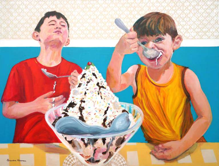 We All Scream for Ice Cream by Saundra Newman, artworksale, art for sale