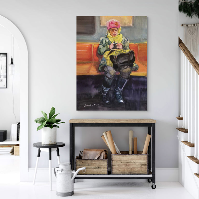 Subway Ride by Saundra Newman, artworksale, art for sale