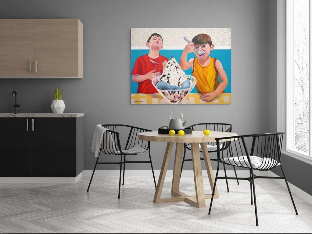 We All Scream for Ice Cream by Saundra Newman, artworksale, art for sale