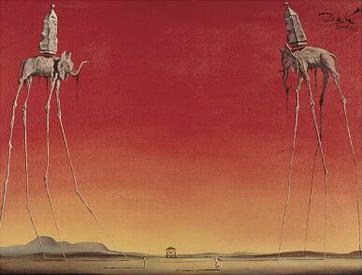 "The Elephants' by Salvador Dalí.