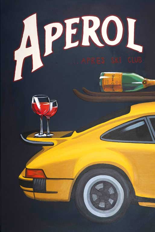Brooke Botticelli, Aperol, print, painting, Artworksale
