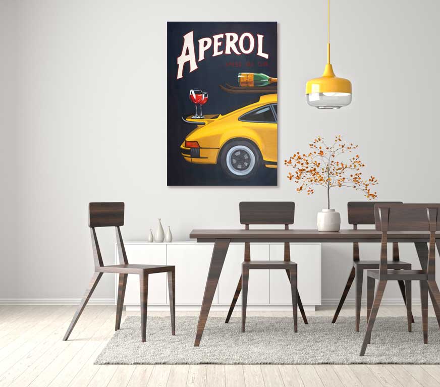 Brooke Botticelli, Aperol print, painting, Artworksale