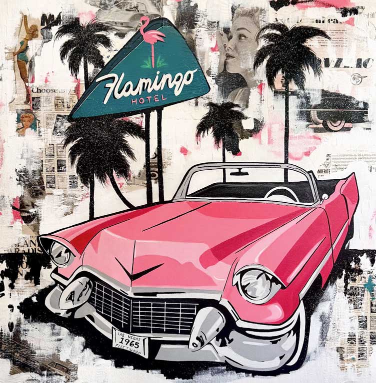 Brooke Botticelli, Next-Exit-Flamingo-Hotel, print, painting, Artworksale