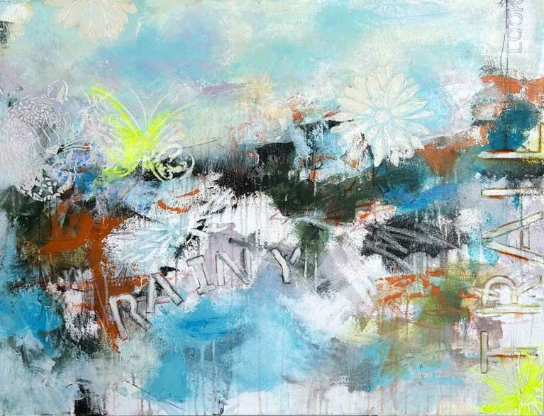 Rainy Trail, Bonni Farber, artworksale, art for sale