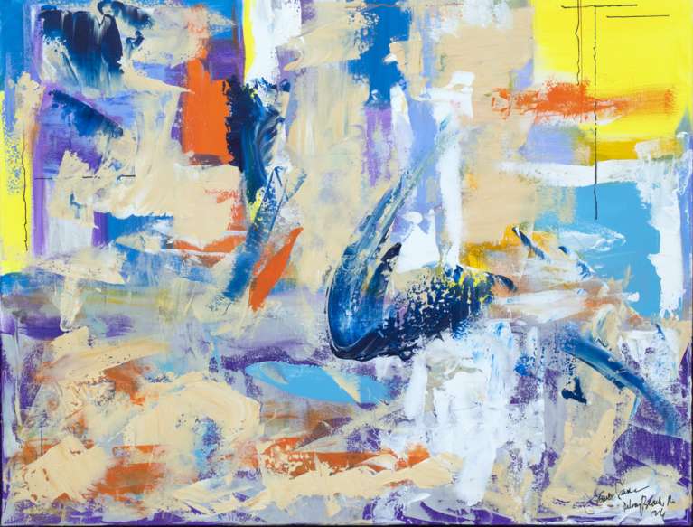 Purple Haze. Fire in the Sea, Janice-Savage abstract painting, artworksale artist, art for sale
