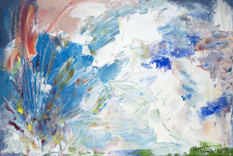 Underwater Peace,Janice-Savage abstract painting, artworksale artist, art for sale